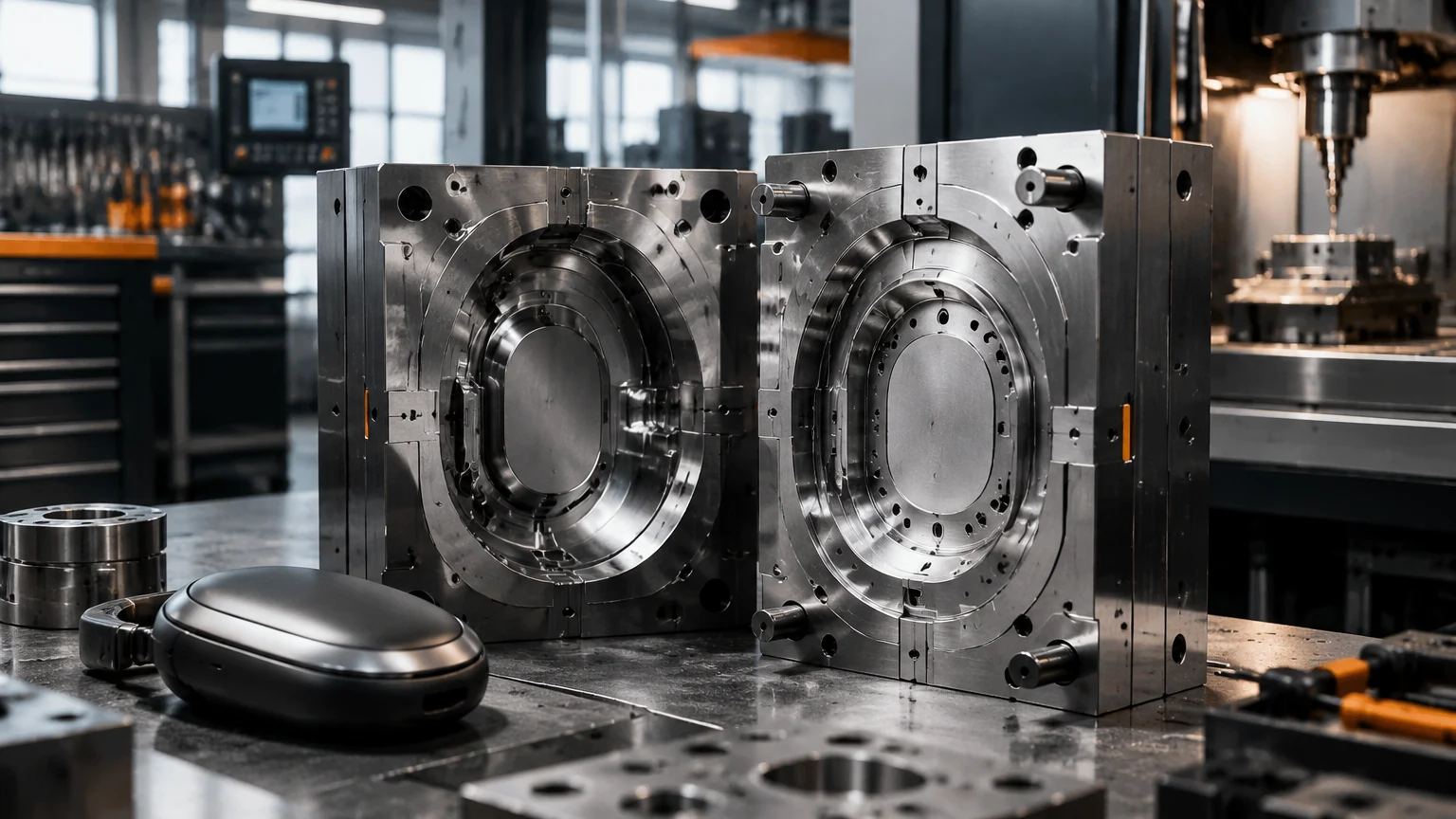 Concept image of precision steel tooling for headset components